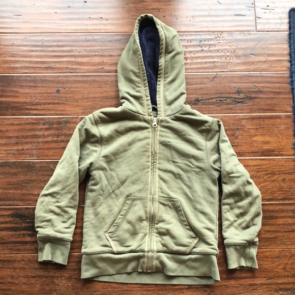 LL Bean Fleece lined Hoodie Sweatshirt Zipper Front Size L 6X-7 - Picture 1 of 12